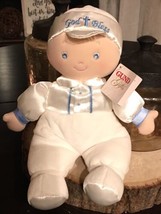 Baby Gund Boy Doll God Bless Blond Hair Blue Eye Easter Christening #60512 Plush - £13.82 GBP