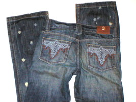 Nwt $120 Girls 14 Antik Denim Jeans Embroidered Paint 27 X 32  - $94.99