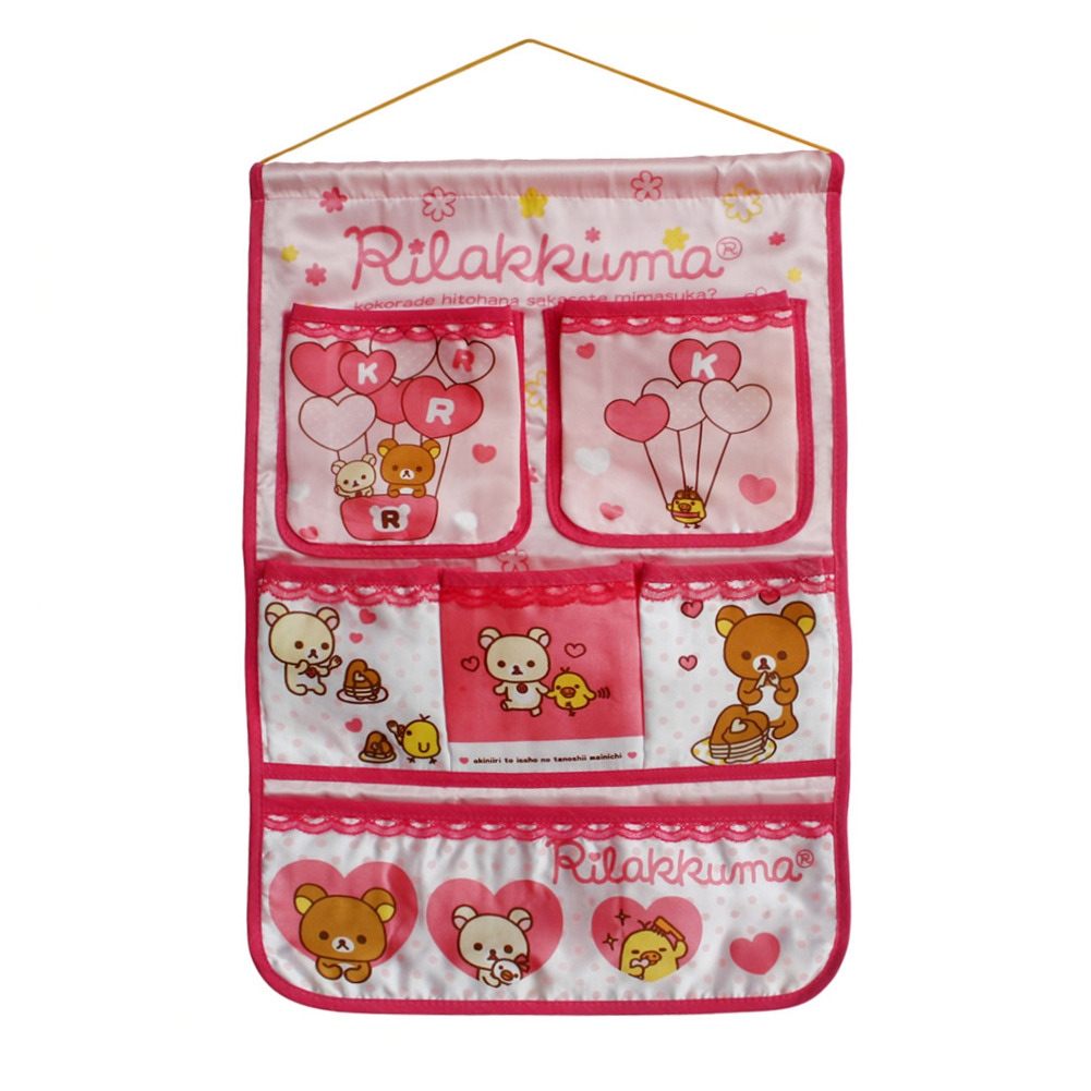 [Bear & Chicken] Pink/ Wall Hanging/ Wall Baskets (14*22)