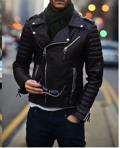 Mens biker leather jacket, Mens fashion black motorcycle jacket, Mens jackets - $179.99