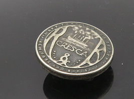 925 Sterling Silver - Vintage Petite Oxidized Cresca Round Tie Clip - TR... - £27.21 GBP