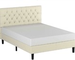 ZINUS Misty Upholstered Platform Bed Frame / Mattress Foundation / Wood ... - £388.17 GBP
