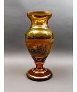 Moser Czech Bohemian JM Pohl Signed Antique Huge Amber Art Glass Vase 16... - $3,928.89 CAD