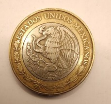 1998 MEXICO 10 PESOS bimetal Coin - $9.75
