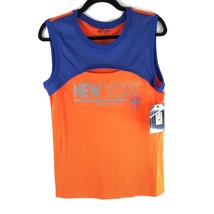 NBA New York Knicks Womens Tank Top Cutout Harwood Classics Orange Blue 2XL - £7.61 GBP