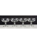 4 Princess House HERITAGE Crystal Footed Sherbet/Low Champagne Glasses - £22.38 GBP