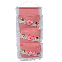 [Polka Dot & Lace] Pink/Wall Hanging/ Wall Baskets(11*22) - $14.99