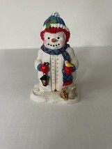 Snowman Christmas Winter Holiday Thermometer White Wall Piece Nice - $9.82