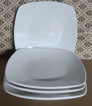 Four (4) SALT™ ~ Off-White ~ 7&quot; Square ~ Porcelain ~ Salad/Appetizer Plates - $26.18