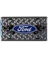 Hangtime Ford Diamond Emboss 6 x 12 Metal auto tag with Universal mounti... - $8.06 CAD