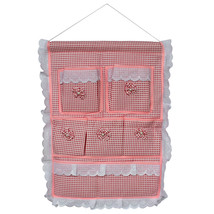 [Plaid &amp; Allover] Pink/Wall Hanging/Wall Baskets (15*19) - £11.84 GBP