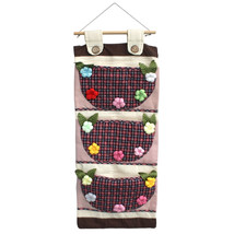 [Plaid &amp;Colorful Flowers]Wall hanging/ Hanging Baskets(11*24) - £15.14 GBP