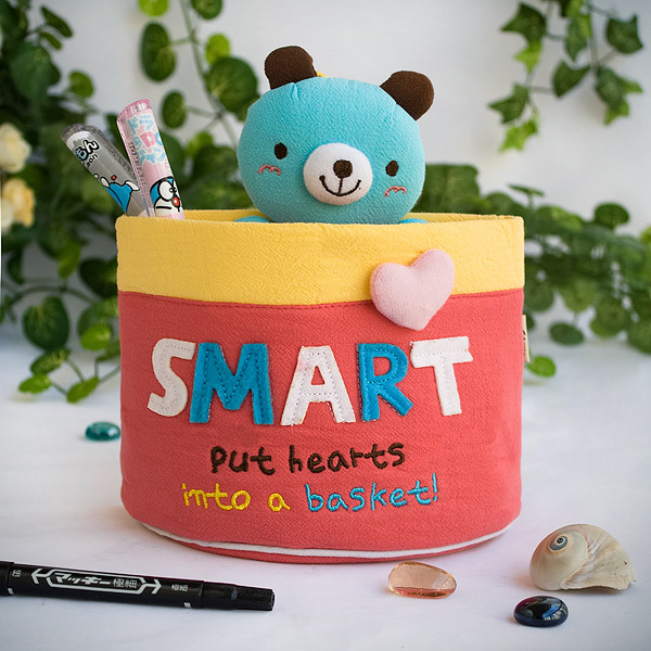 [Bear & Hearts]Wall Organizer Storage Box (6*7*3.5)