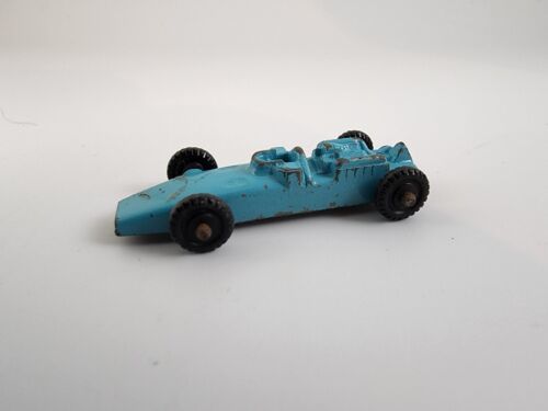 Vintage Midgetoy 1950s Era Teal Blue Diecast Race Car - $7.99