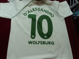 vintage soccer Jersey Retro d&#39;alessandro wolfsburgo size L - £19.47 GBP