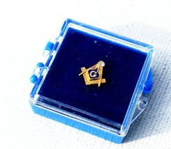 MASONIC Tiny Tac Pin in Box  3/8th Inch in Size  - £6.33 GBP