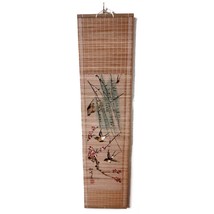 Vintage Bamboo Scroll Painted Return of Springtime Swallow Cherry Blosso... - $7.90