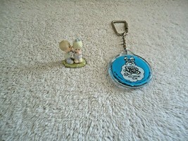 Vintage Lot Of 2 Precious Moments Items,1,1985 Keychain,1,2000 Mini Figurine - $14.95