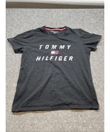 Tommy Hilfiger Black Logo Crew Neck T-shirt Woman&#39;s Size Mediium KG JD - $183.05 MXN