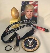 5 Trump White House = 2019 Easter Gold Egg Pen Magnet Eagle Seal Lanyard + Card - £30.48 GBP