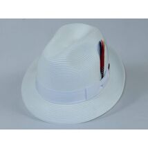Men's Broner Summer Hat Woven Straw Style Safari HARMONY 84-738 White image 2