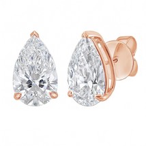 Diana M Jewels 12.00 Cts Lab Grown Pear Cut Stud Earrings Size One Size - $6,109.29