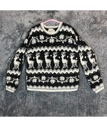 Christopher Banks Christmas Sweater Womens Large Hand Knitted Mohair Ram... - $15.69