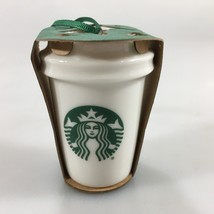 Starbucks White Classic Ceramic Go Cup Ornament 2016 NEW 2.5" Mermaid Split Tail - $22.39