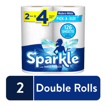Sparkle Pick-A-Size Paper Towels, White, 2 Double Rolls = 4 Regular Rolls, 126 2 - £13.34 GBP