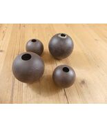 4 Weathervane Balls Tin 2 Large 2 Small Hollow Rustic Decor Lightning Ro... - $30.81 CAD