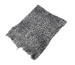 Zeckos Black And Gray Metallic Leopard Print Lightweight Poncho - £11.35 GBP