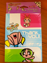 The Powerpuff Girls 8 Thank You Notes Thanks! American Greetings Corp. 2001 Nip - £7.39 GBP