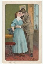 Vintage Postcard Couple Kissing Copy This Please Typewriter 1911 - £6.29 GBP