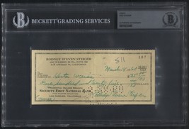 ROD STEIGER SIGNED CHECK ACTOR IN THE HEAT OF THE NIGHT PAWNBROKER SLABB... - $78.39