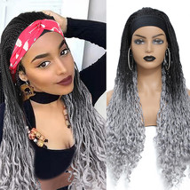 24 inch Micro box braid curly end 1b ombre greg lace wig afro curly lace wig - £70.88 GBP