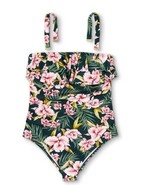 Kona Sol™ ~ Women&#39;s Size 22W ~ Multicolor Floral/AFM30 ~ One Piece Swimsuit - £23.46 GBP