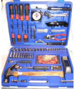 56-Piece Tool Set - General Household Hand Tool Kit w/Plastic Toolbox Ca... - £15.64 GBP