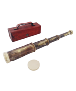 15&quot; Antique Marine Brass Dolland London 1920 Telescope with lid in Leath... - £38.52 GBP
