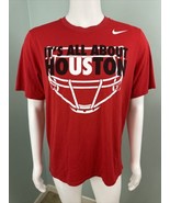 Nike Men&#39;s University of Houston U of H Football S/S Red T-Shirt Tee Sz ... - £15.79 GBP
