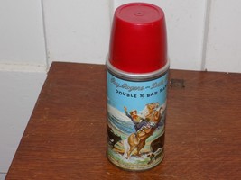 Vintage Roy Rogers and Dale Evans Double R Bar Ranch Metal Thermos - $1,544.09 MXN