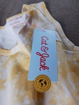 Cat And Jack Girls Size S Bright YELLOW And White Tye Dye Tank Top - £6.35 GBP