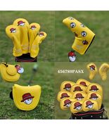 Golf Driver Fairway Wood Hybrid Iron Putter Head Cover Red Hat Fisherman... - $363.59 MXN+