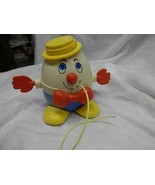 fisher price toys humpty Dumpty 736 vintage pull toy spins noise  - $19.99