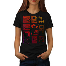 Wellcoda 80s Starter Pack Womens T-shirt, Colourful Casual Design Printed Tee - £17.10 GBP