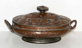 Copper Lidded Bowl / Tinned Vintage Casserole - $23.75