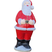 42&quot; Tall Santa Claus Blow Mold TPI Blue Eyes Hands on Belly Lighted Chri... - £111.75 GBP