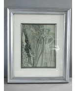 Vintage Estate Framed Modernist Art Print E793 - £61.16 GBP