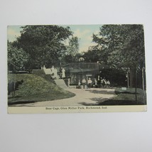 Richmond Indiana Postcard Glen Miller Park Bear Cage Antique 1911 - £7.84 GBP