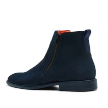 Men's TAYNO Chelsea Chukka Soft Micro Suede Zip up Boot Coupe S Navy image 3