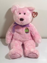 TY BEANIE BUDDY 15&quot; TALL  - EGGS - GORGEOUS PINK BEAR - EASTER EGG EMBRO... - $184.34 MXN